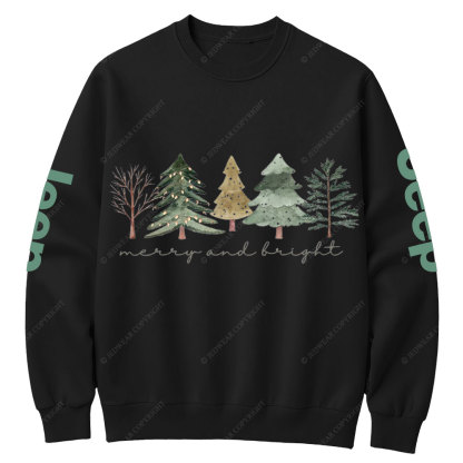 Merry and Bright Trees Jpmas Crew Neck Sweatshirt
