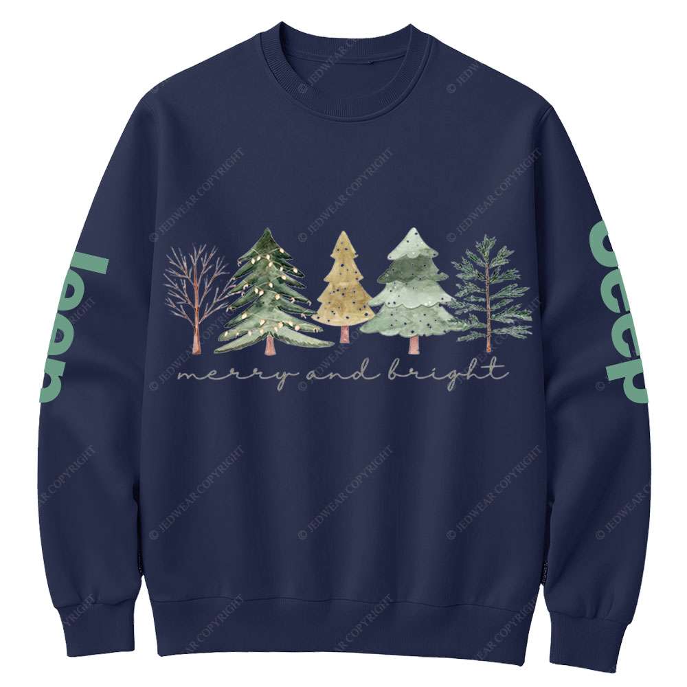 Merry and Bright Trees Jpmas Crew Neck Sweatshirt