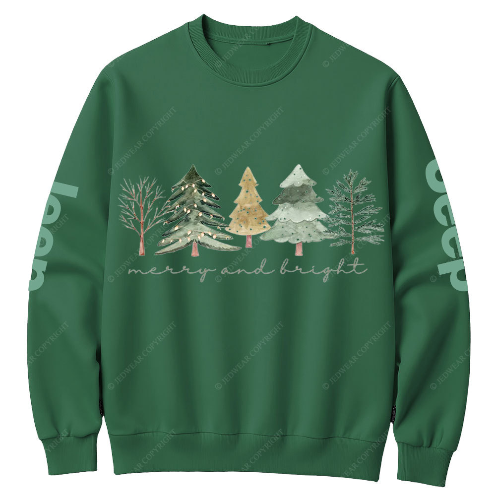 Merry and Bright Trees Jpmas Crew Neck Sweatshirt