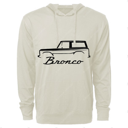 Bronco Horse Car Line Outline Oversized Lightweight Hoodie
