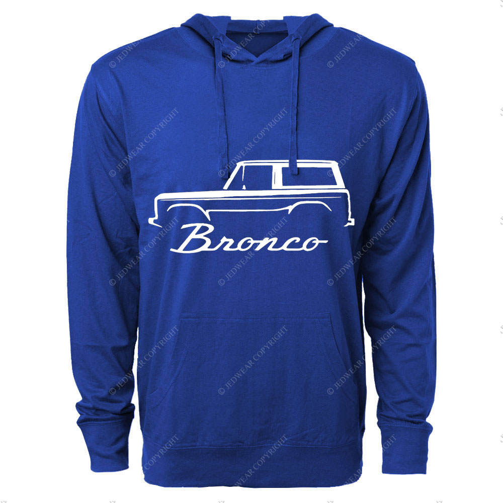Bronco Horse Car Line Outline Oversized Lightweight Hoodie