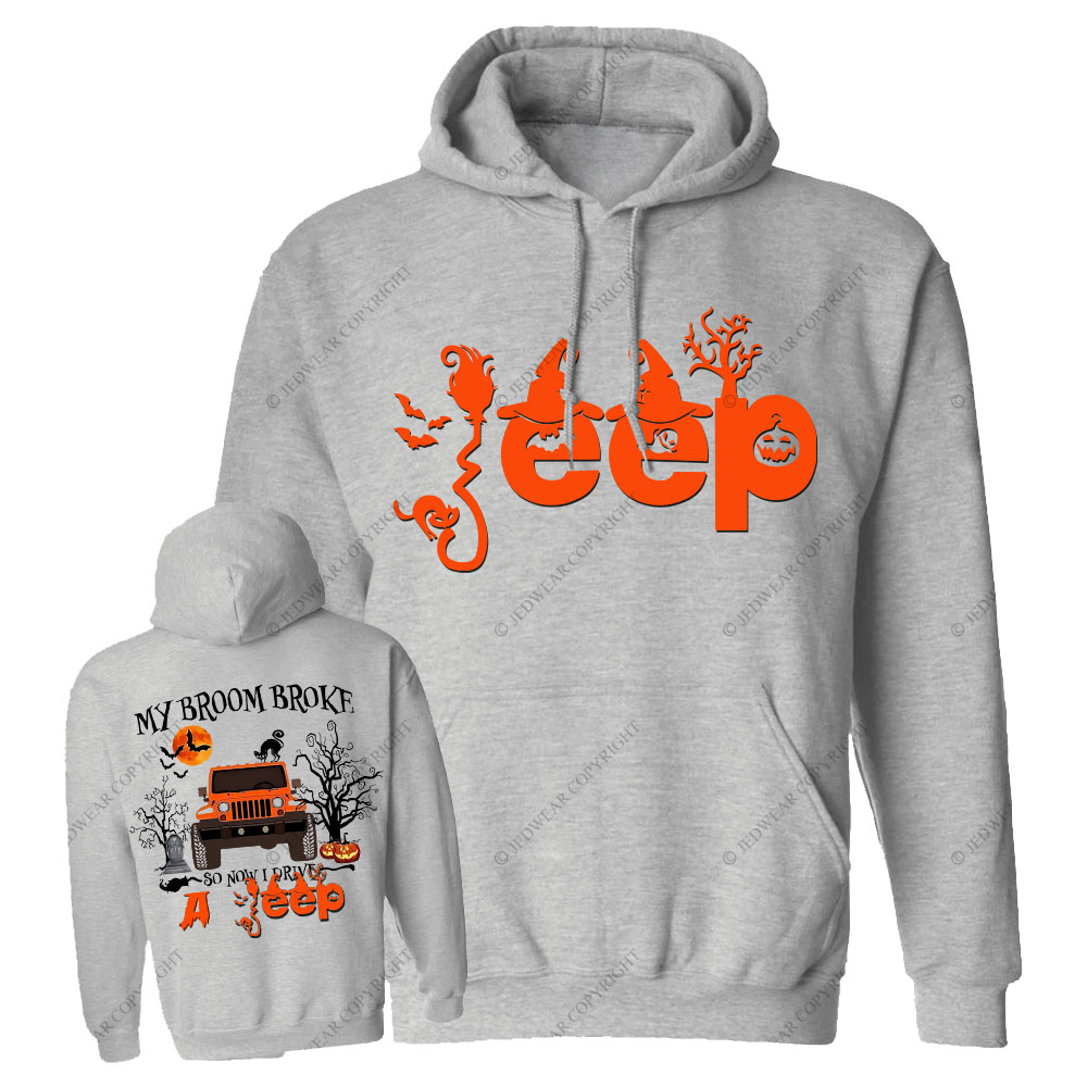 My Broom Broke So Now I Drive A Jp Halloween Double Printed Oversized Hoodie