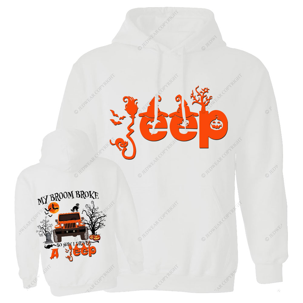 My Broom Broke So Now I Drive A Jp Halloween Double Printed Oversized Hoodie