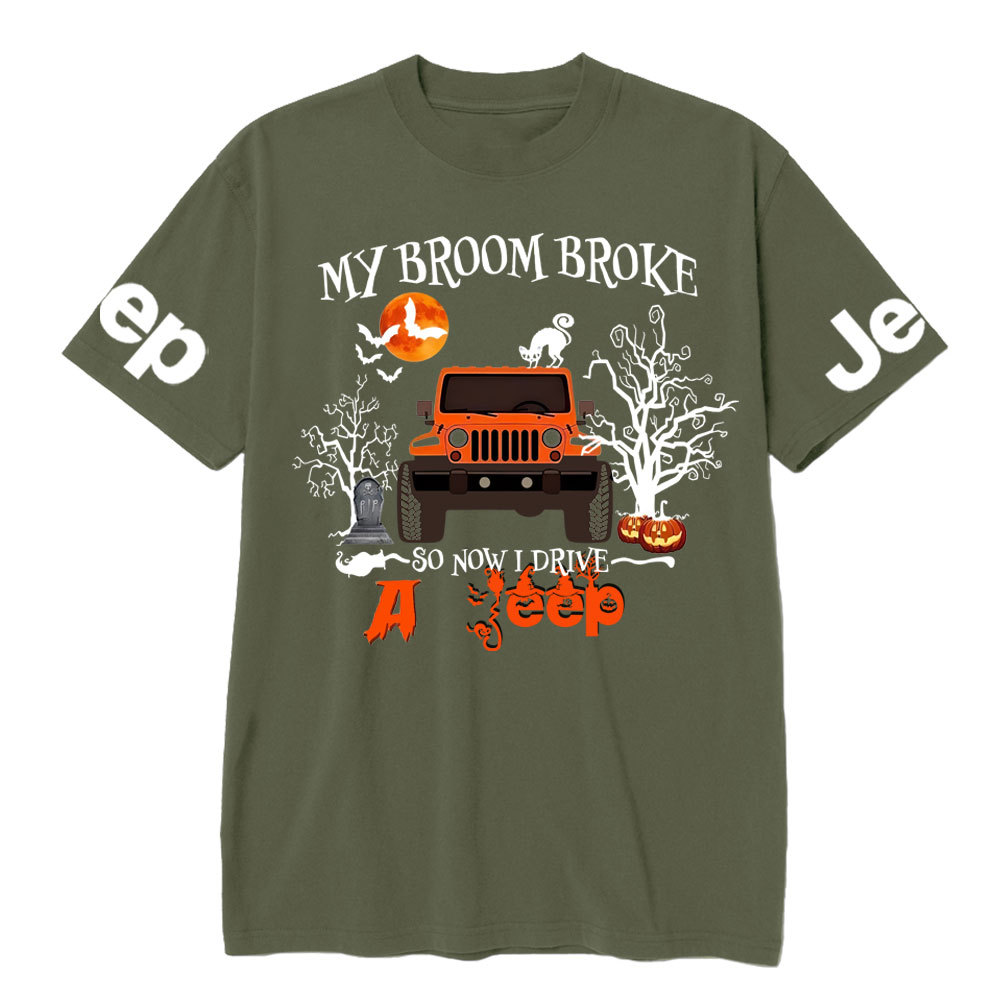 My Broom Broke So Now I Drive A Jp Halloween T-Shirt