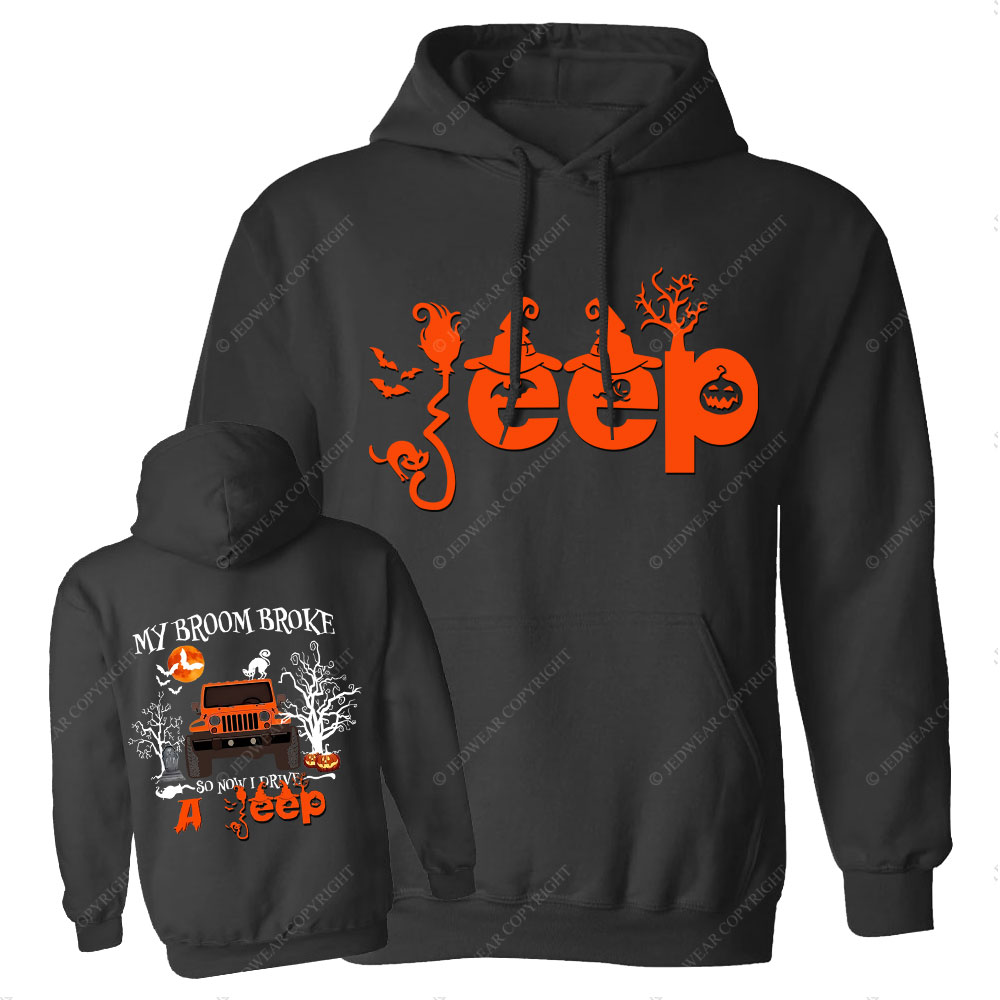 My Broom Broke So Now I Drive A Jp Halloween Double Printed Oversized Hoodie