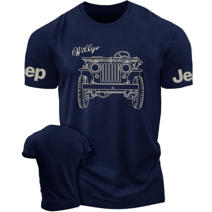 Jp Willys MB Line Art Jp Lover T-Shirt