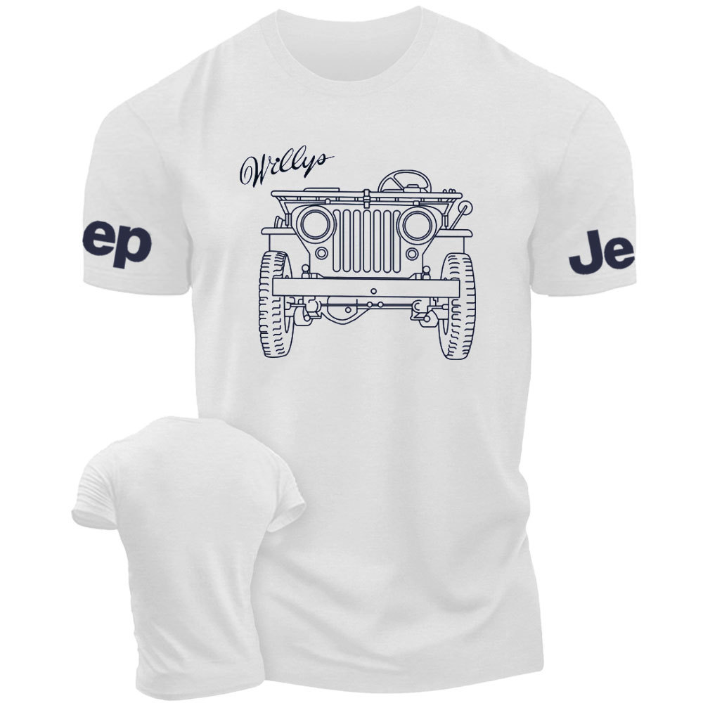 Jp Willys MB Line Art Jp Lover T-Shirt