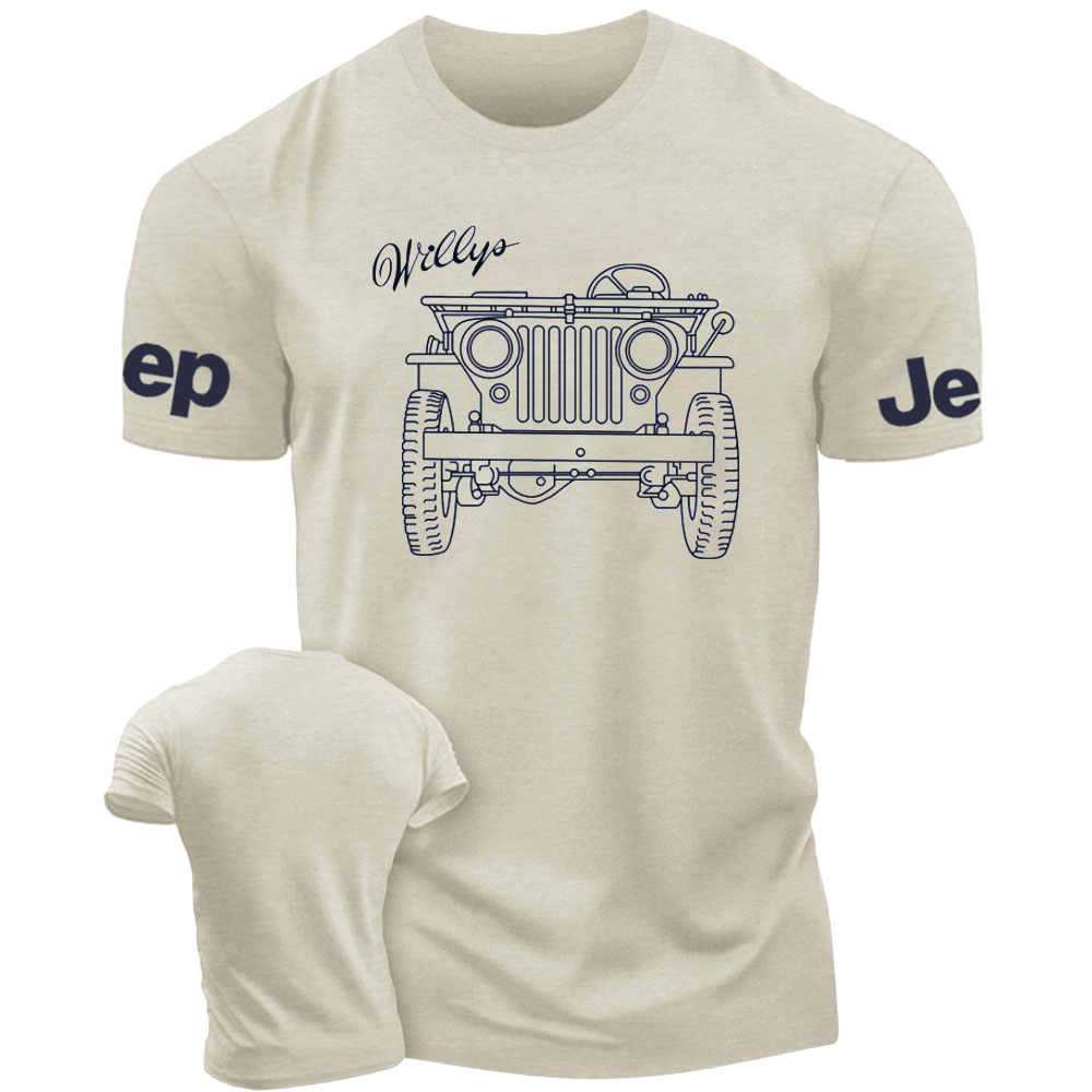 Jp Willys MB Line Art Jp Lover T-Shirt
