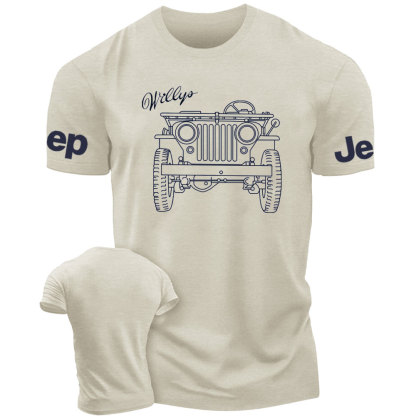 Jp Willys MB Line Art Jp Lover T-Shirt