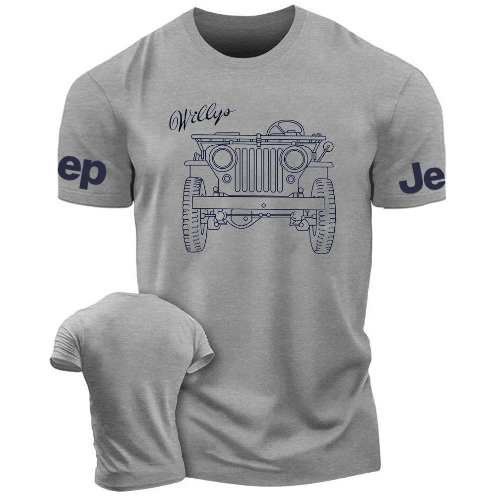 Jp Willys MB Line Art Jp Lover T-Shirt