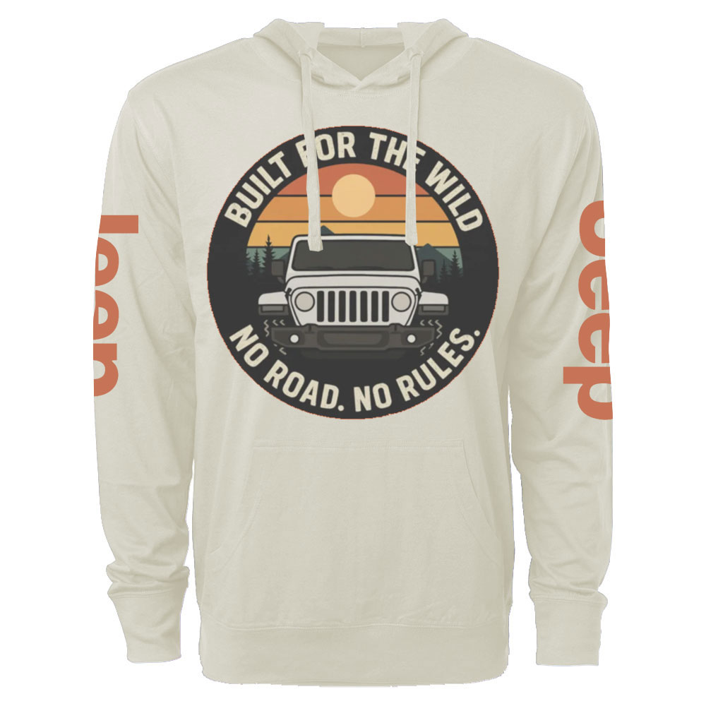 Built for the Wild, No Road, No Rules Jp Lover Oversized Lightweight Hoodie