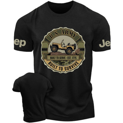 Army Jp Vintage Camo Built to Survive U.S. Army Gift Veteran T-Shirt