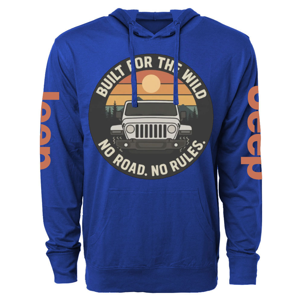 Built for the Wild, No Road, No Rules Jp Lover Oversized Lightweight Hoodie