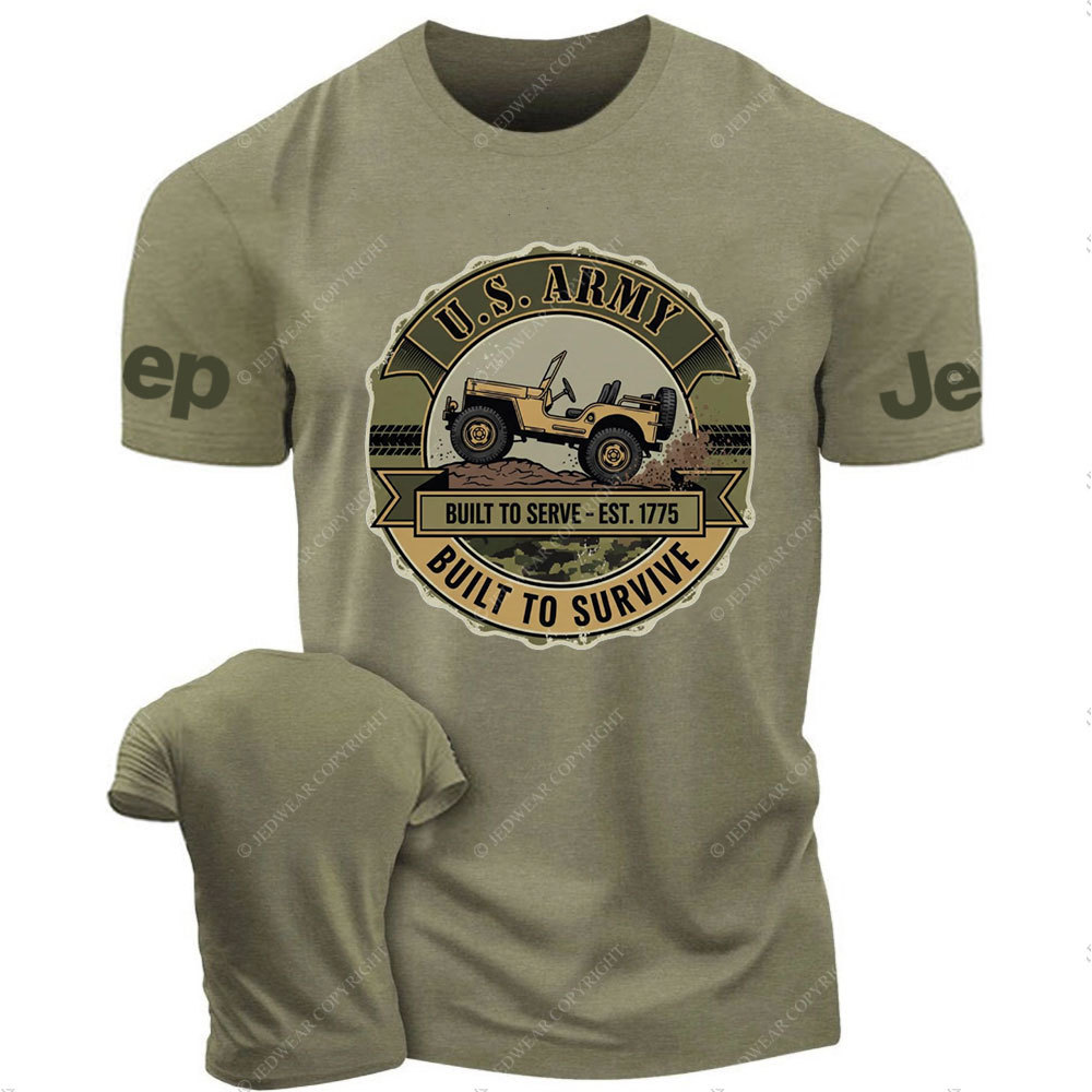 Army Jp Vintage Camo Built to Survive U.S. Army Gift Veteran T-Shirt