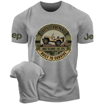 Army Jp Vintage Camo Built to Survive U.S. Army Gift Veteran T-Shirt