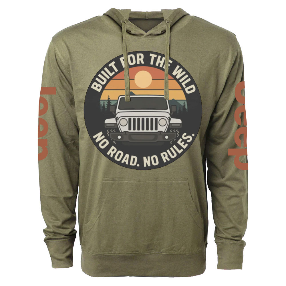 Built for the Wild, No Road, No Rules Jp Lover Oversized Lightweight Hoodie