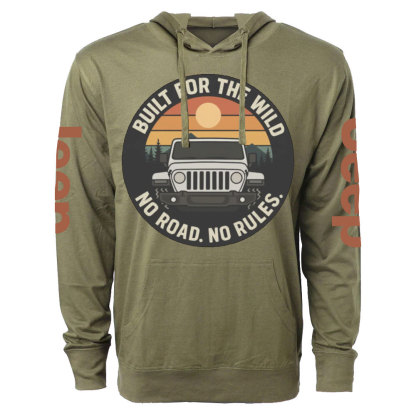 Built for the Wild, No Road, No Rules Jp Lover Oversized Lightweight Hoodie