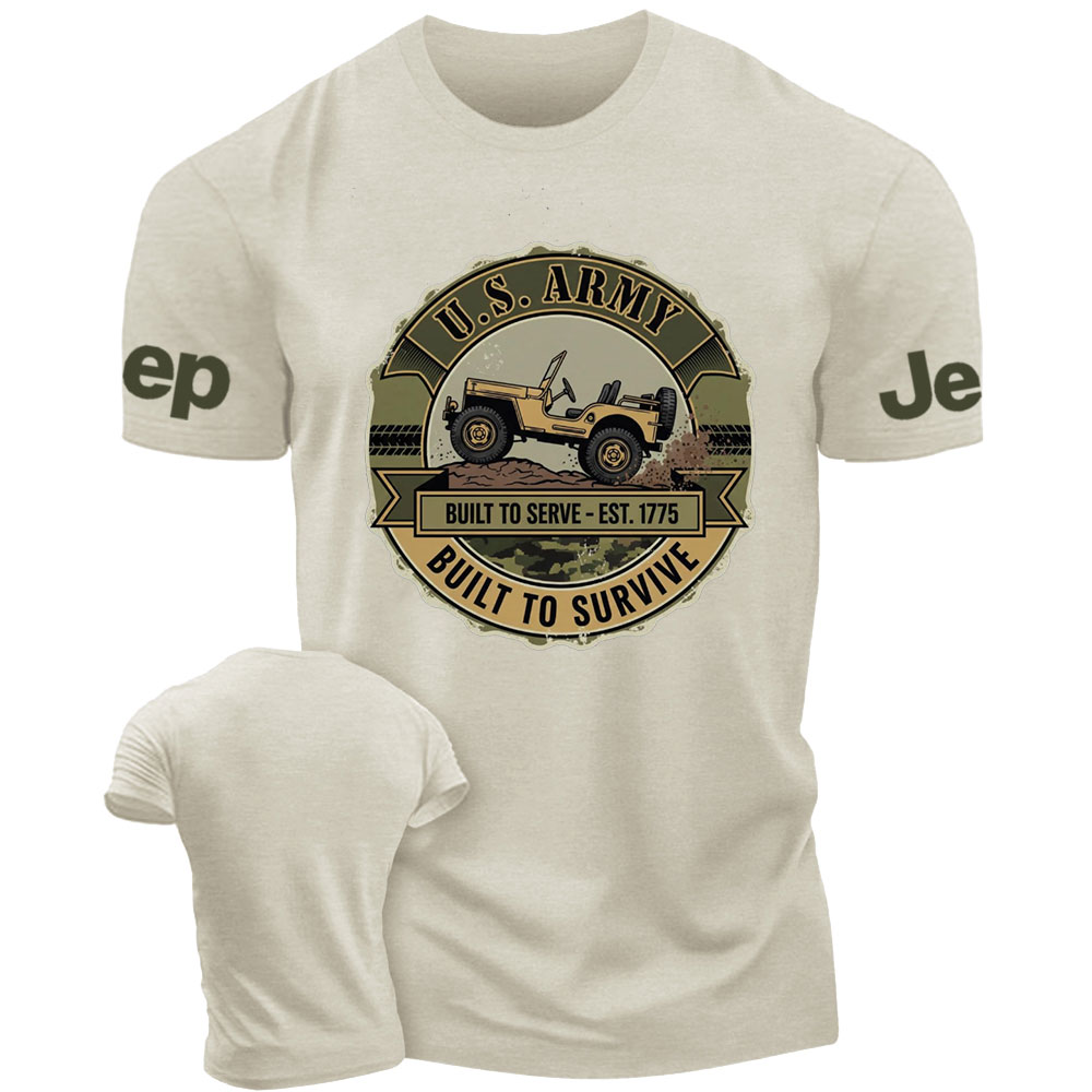 Army Jp Vintage Camo Built to Survive U.S. Army Gift Veteran T-Shirt