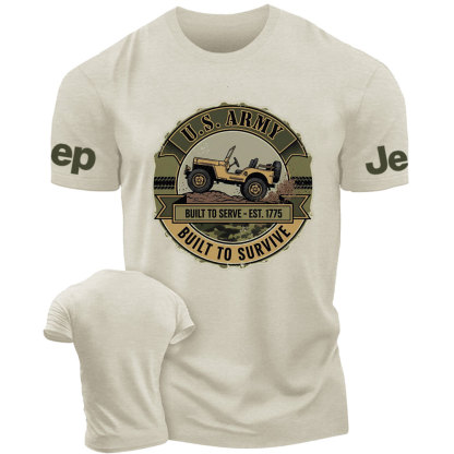 Army Jp Vintage Camo Built to Survive U.S. Army Gift Veteran T-Shirt
