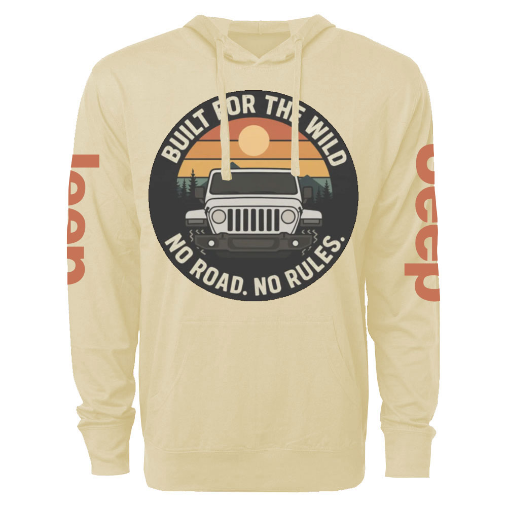 Built for the Wild, No Road, No Rules Jp Lover Oversized Lightweight Hoodie