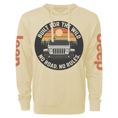 Built for the Wild, No Road, No Rules Jp Lover Oversized Lightweight Hoodie