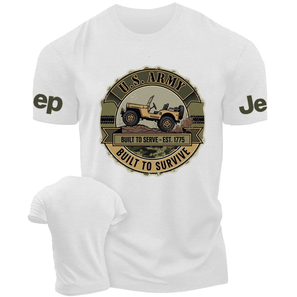 Army Jp Vintage Camo Built to Survive U.S. Army Gift Veteran T-Shirt