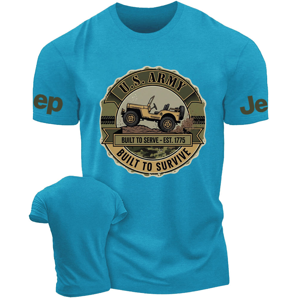 Army Jp Vintage Camo Built to Survive U.S. Army Gift Veteran T-Shirt