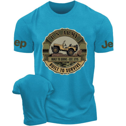 Army Jp Vintage Camo Built to Survive U.S. Army Gift Veteran T-Shirt