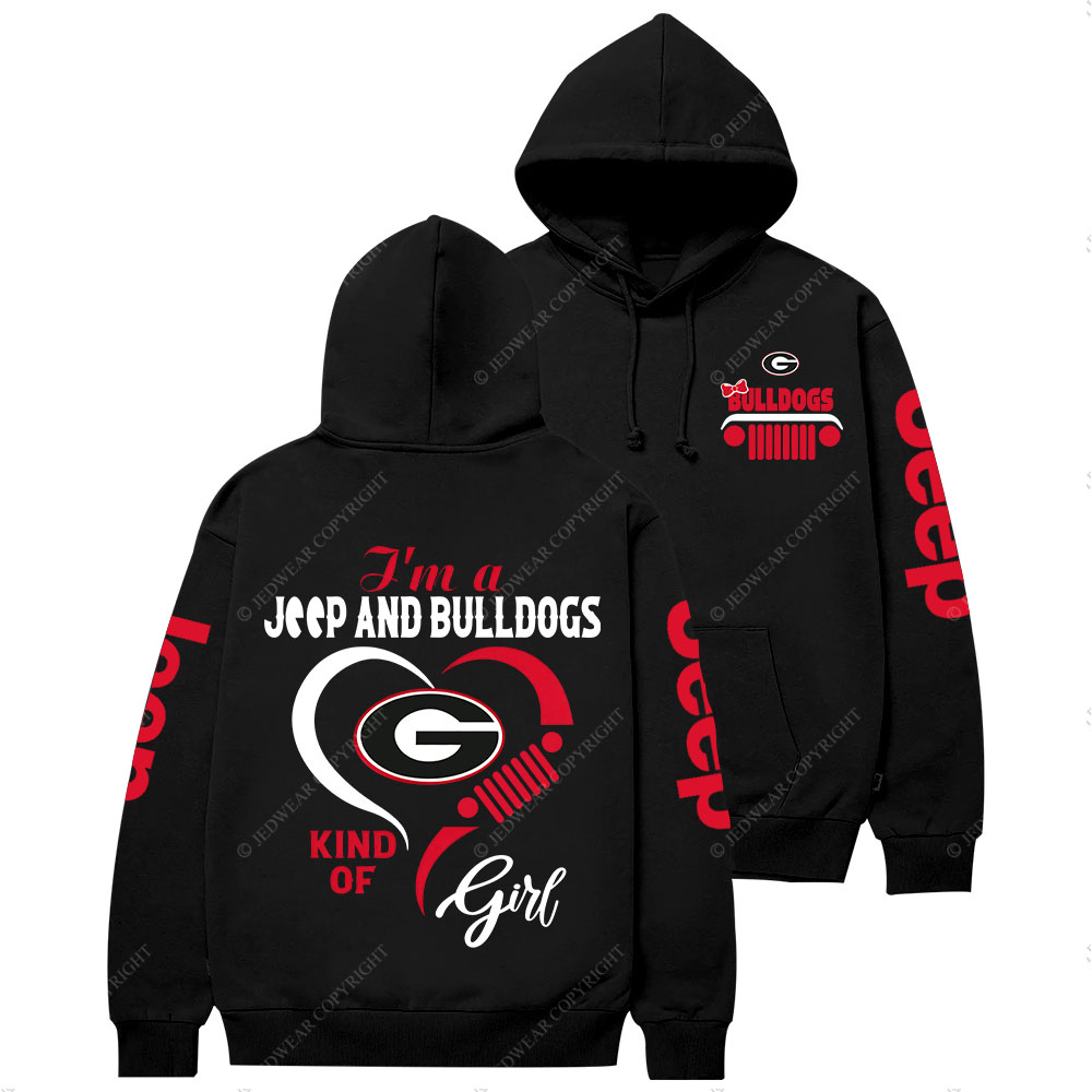 Georgia Bulldogs Football Team Heart Jp Girl Casual Hoodie