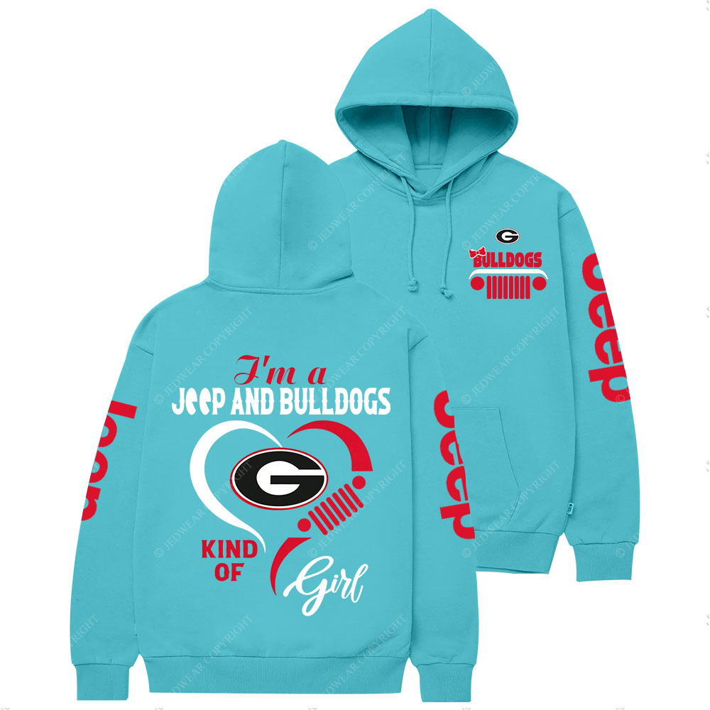 Georgia Bulldogs Football Team Heart Jp Girl Casual Hoodie