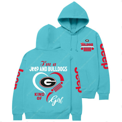 Georgia Bulldogs Football Team Heart Jp Girl Casual Hoodie