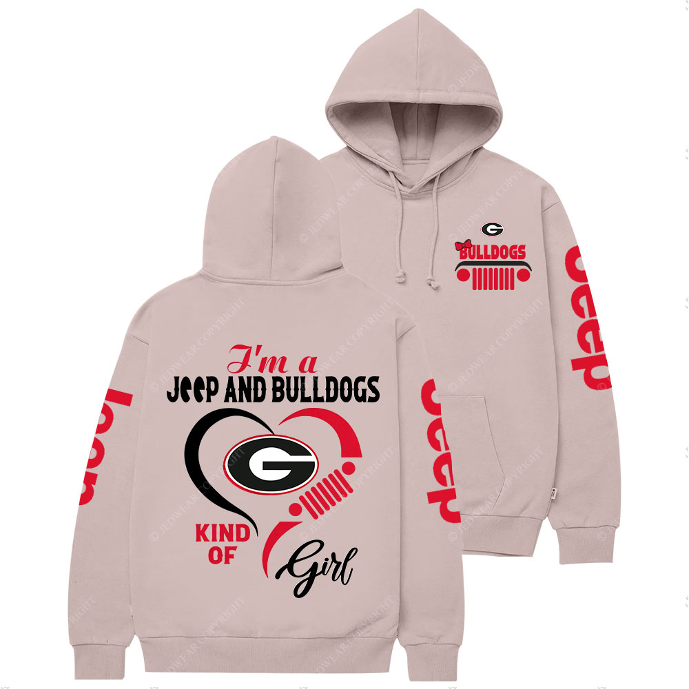 Georgia Bulldogs Football Team Heart Jp Girl Casual Hoodie