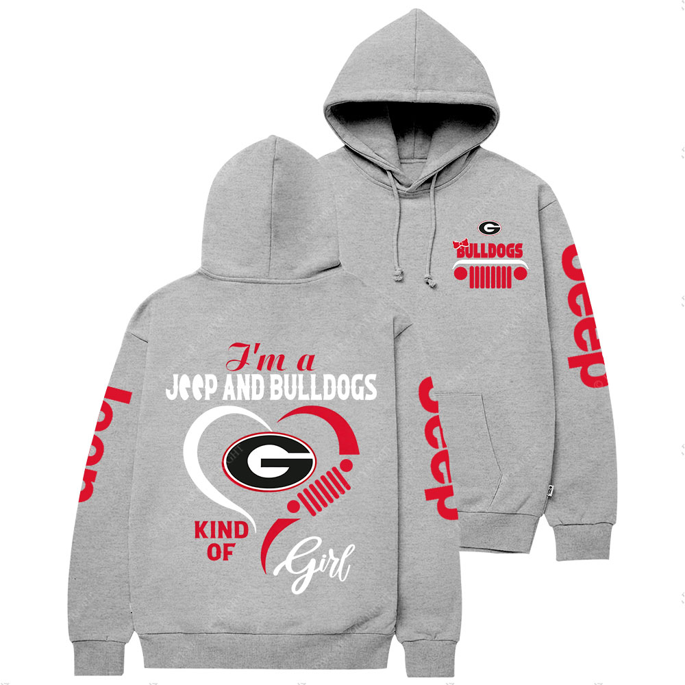 Georgia Bulldogs Football Team Heart Jp Girl Casual Hoodie