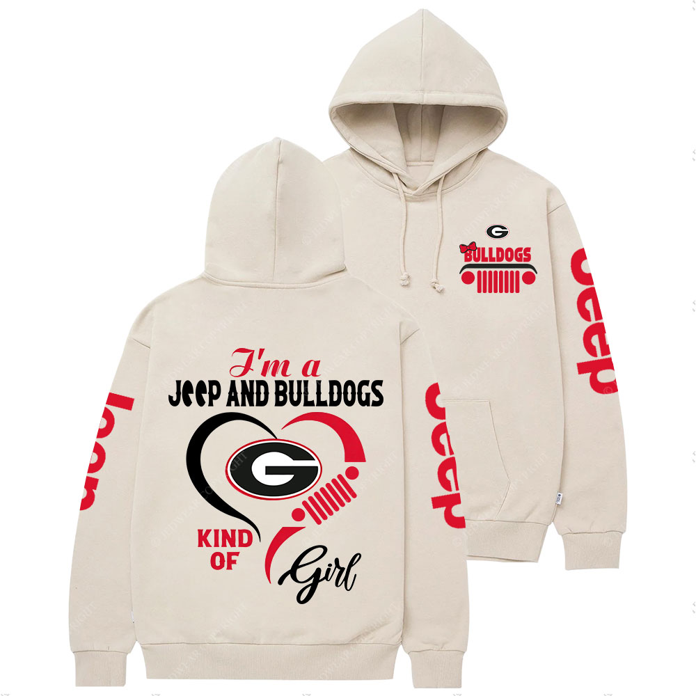 Georgia Bulldogs Football Team Heart Jp Girl Casual Hoodie