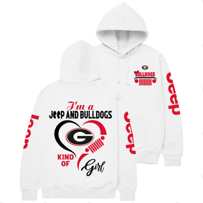 Georgia Bulldogs Football Team Heart Jp Girl Casual Hoodie