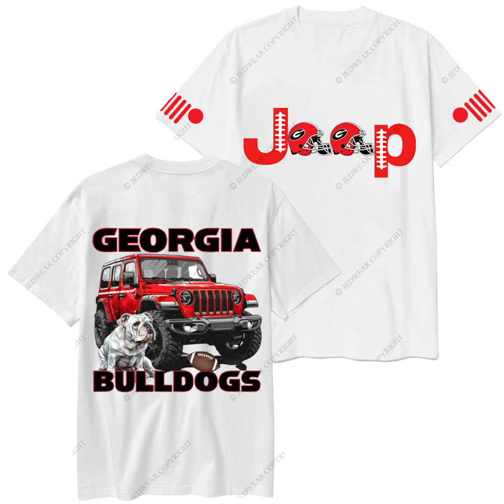 Georgia Jp Bulldog Red Helemet Jp Lover T-Shirt