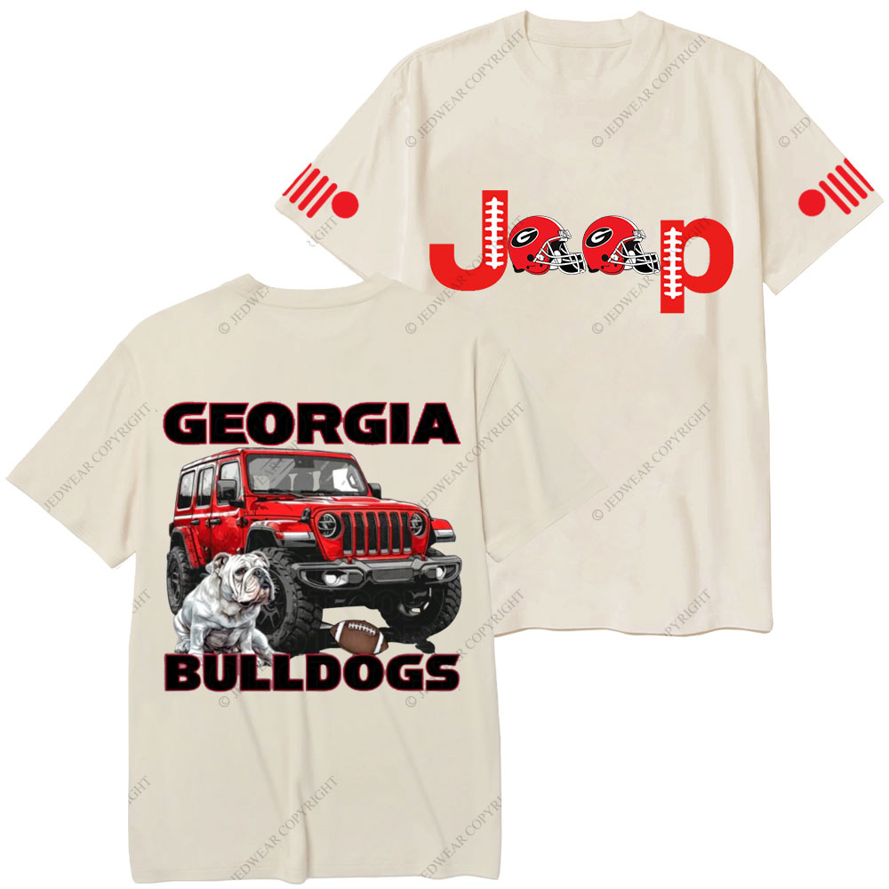 Georgia Jp Bulldog Red Helemet Jp Lover T-Shirt