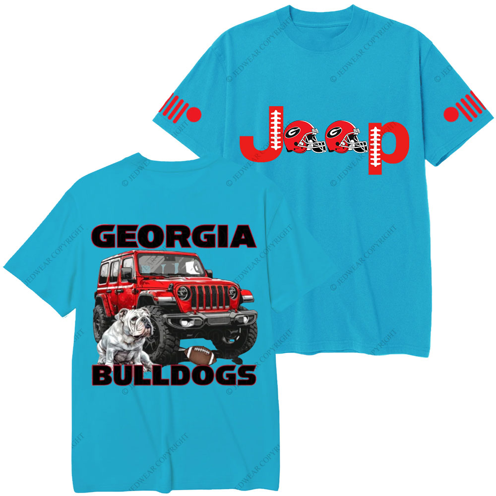 Georgia Jp Bulldog Red Helemet Jp Lover T-Shirt
