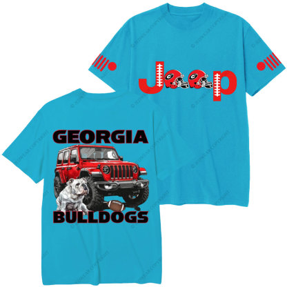 Georgia Jp Bulldog Red Helemet Jp Lover T-Shirt