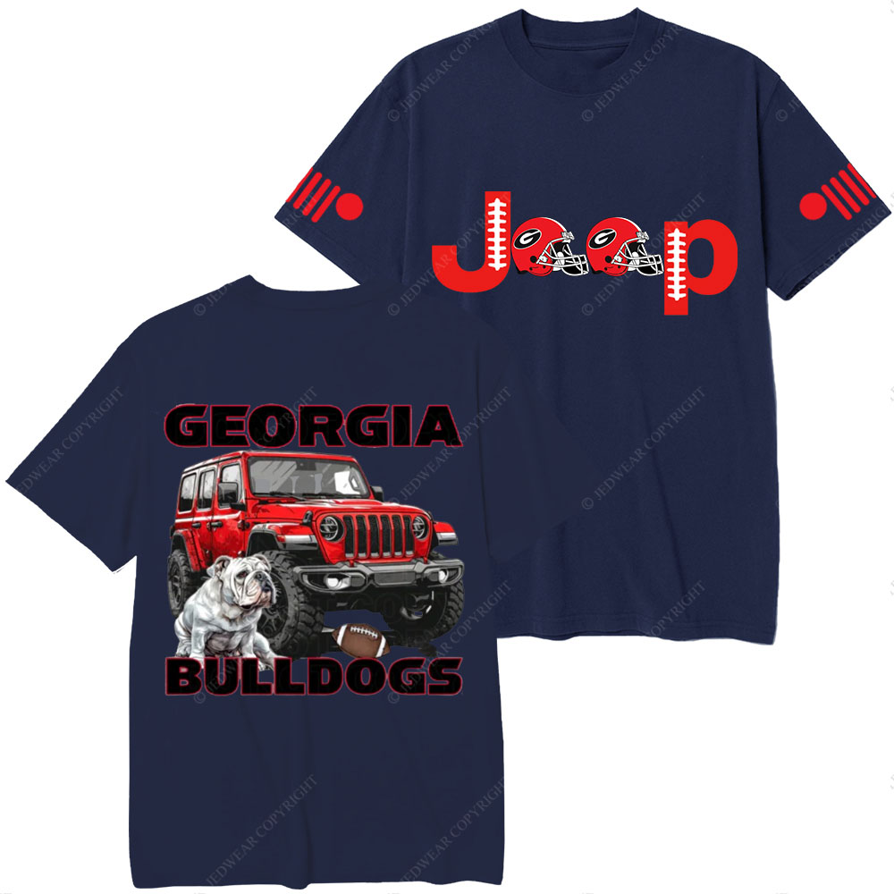 Georgia Jp Bulldog Red Helemet Jp Lover T-Shirt