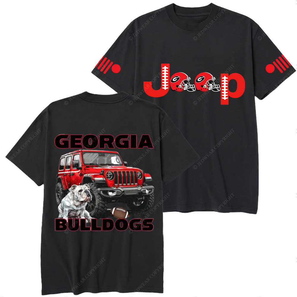 Georgia Jp Bulldog Red Helemet Jp Lover T-Shirt