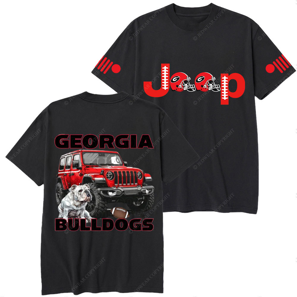 Georgia Jp Bulldog Red Helemet Jp Lover T-Shirt