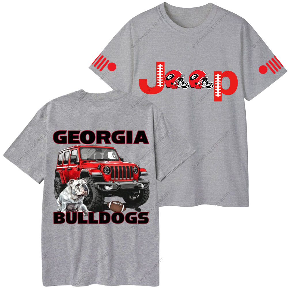 Georgia Jp Bulldog Red Helemet Jp Lover T-Shirt