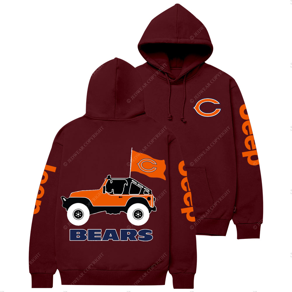 Chicago Bears Football Jp Two Sides Casual Hoodie
