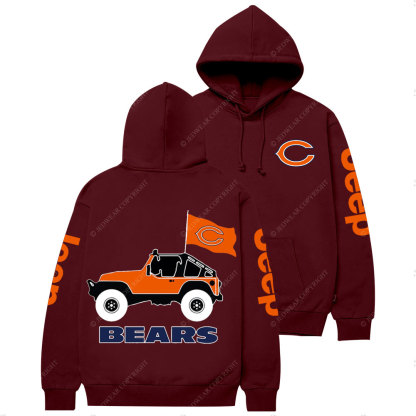 Chicago Bears Football Jp Two Sides Casual Hoodie