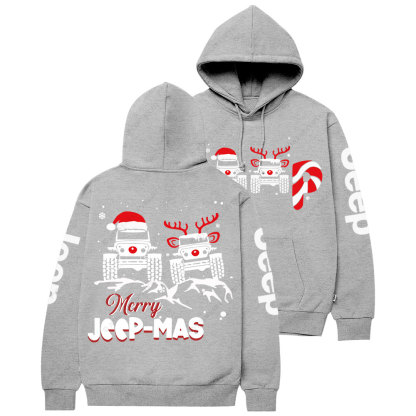 Santa Deer Candy Jp Merry Christmas Double Printed Women Casual Hoodie