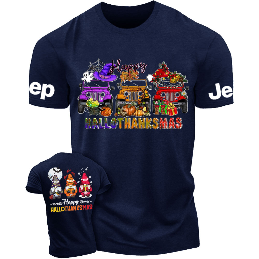 Happy Hallothanksmas Gnomes Drive Jp T-Shirt