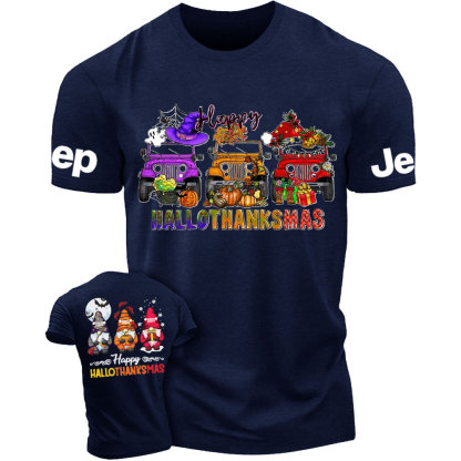 Happy Hallothanksmas Gnomes Drive Jp T-Shirt