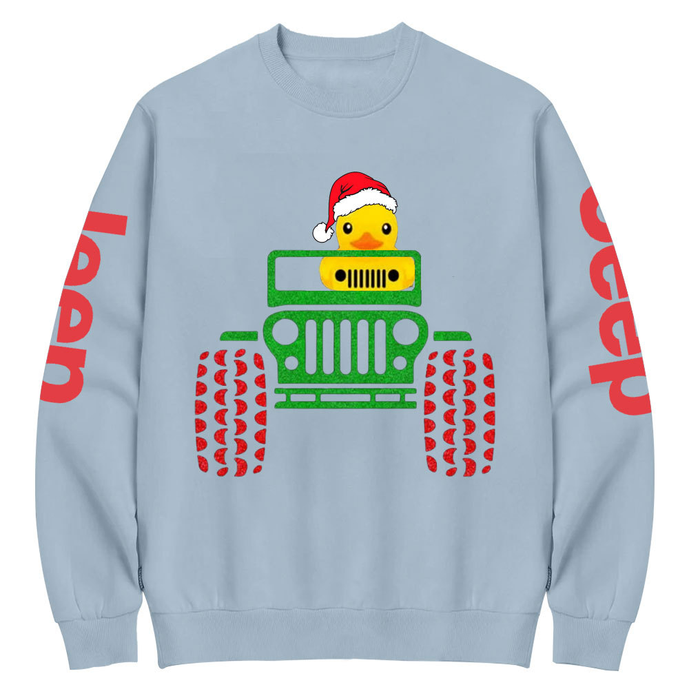 Duck Driving Jp Christmas Crew Neck Sweatshirt