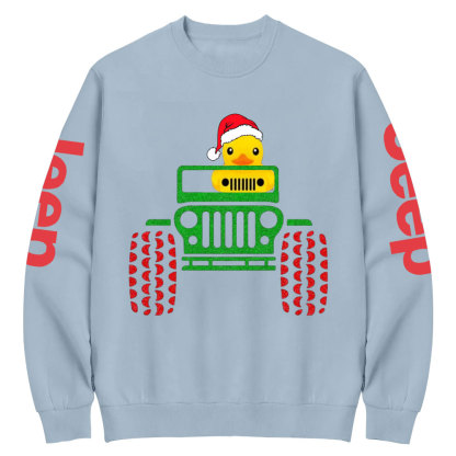 Duck Driving Jp Christmas Crew Neck Sweatshirt